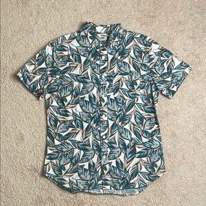 Old Navy Blue and White Casual Button Down Shirt